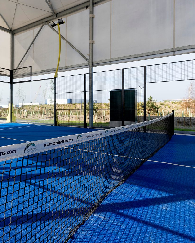The covered padel court