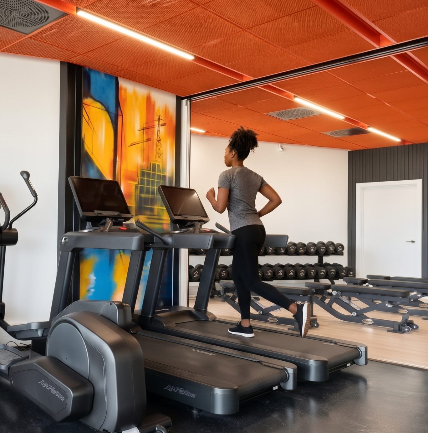 Running machines in The Hive gym